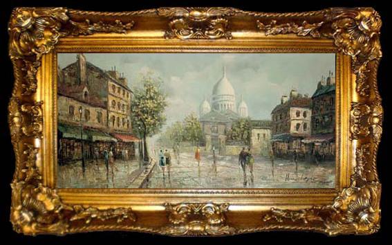 framed  Henri Royer Oil painting by French Artist Henri Royer, ta009-2