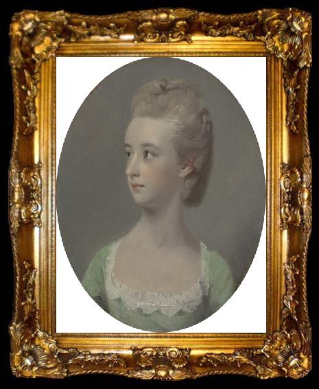 framed  Henry Walton Portrait of a young woman, possibly Miss Nettlethorpe, ta009-2