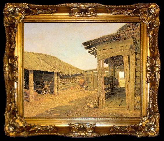 framed  Ivan Shishkin Country Courtyard, ta009-2