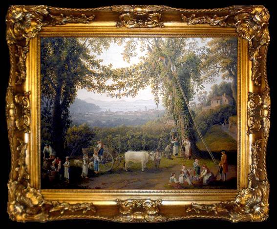 framed  Jacob Philipp Hackert Vendanges dautrefois ou Lautomne, ta009-2