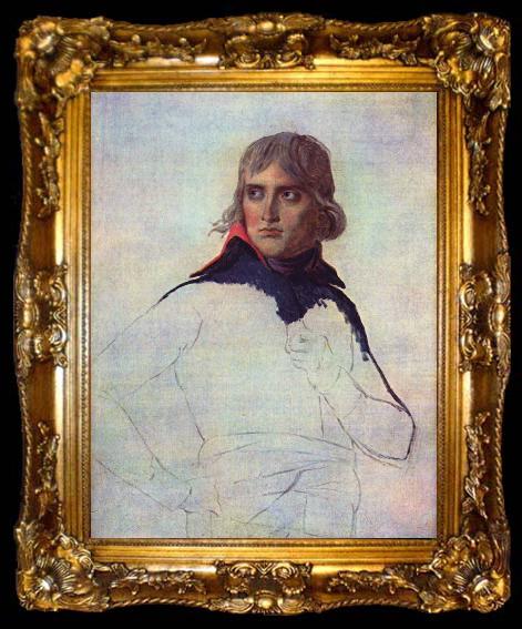 framed  Jacques-Louis David Unfinished portrait of General Bonaparte, ta009-2