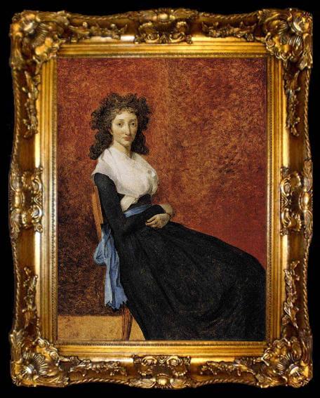 framed  Jacques-Louis David Portrait of Madame Marie Louise Trudaine, ta009-2