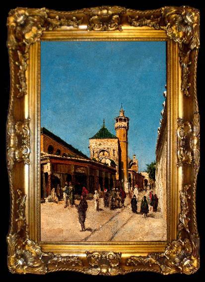 framed  Johann Georg Grimm Street in Tunis, ta009-2
