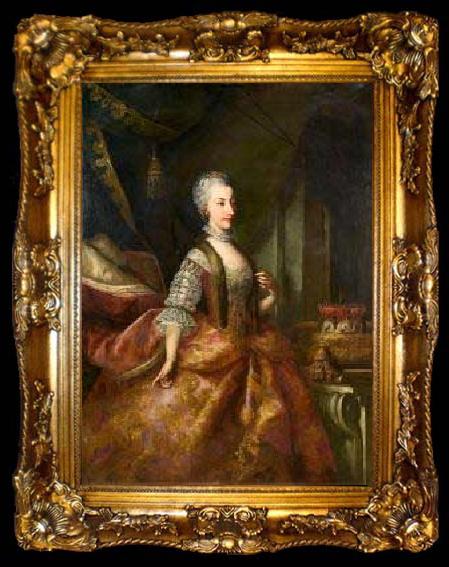 framed  Johann Gottfried Auerbach Archduchess Maria Amalia of Austria, ta009-2