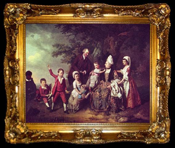 framed  Johann Zoffany Family Portrait, ta009-2