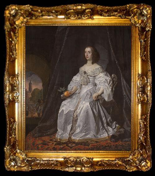 framed  Johannes Lingelbach Princess Mary Stuart (1631-60). Widow of William II, prince of Orange, ta009-2