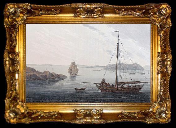 framed  John William Edy Heliesund Harbour, ta009-2