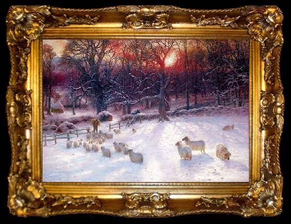 framed  Joseph Farquharson Beneath the Snow Encumbered Branches, ta009-2