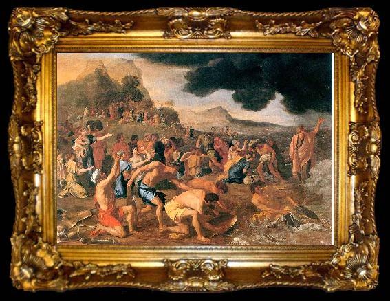 framed  Nicolas Poussin Crossing of the Red Sea, ta009-2