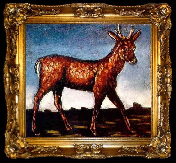 framed  Niko Pirosmanashvili Walking Gazelle, ta009-2