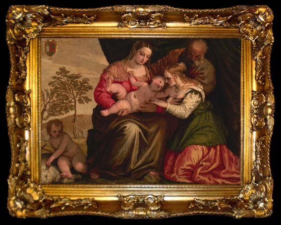framed  Paolo Veronese The Mystic Marriage of St Catherine, ta009-2
