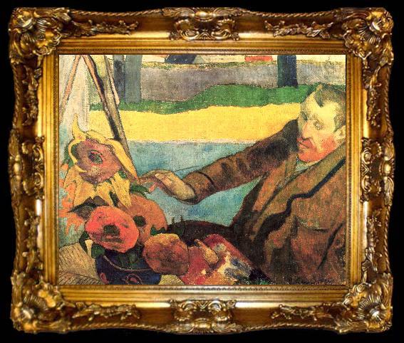 framed  Paul Gauguin The Painter of Sunflowers, ta009-2