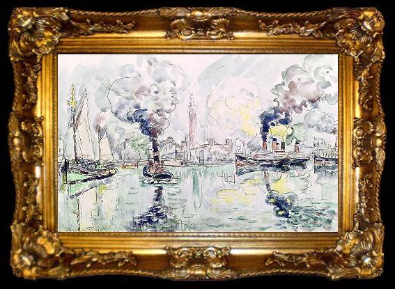 framed  Paul Signac Cherbourg, ta009-2
