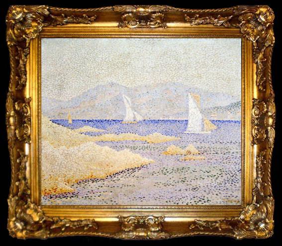 framed  Paul Signac Coast Scene, ta009-2