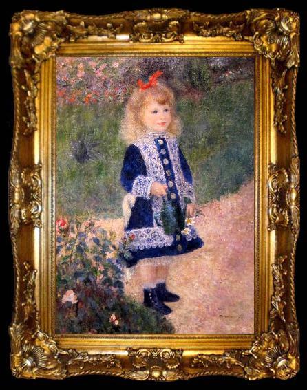 framed  Pierre Auguste Renoir A Girl with a Watering Can, ta009-2