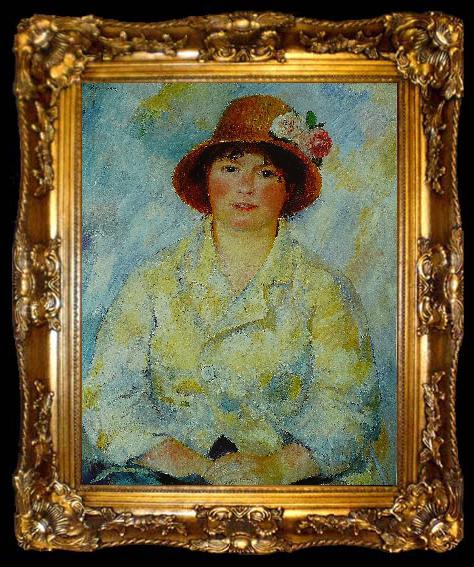 framed  Pierre Auguste Renoir Portrait of Madame Renoir, ta009-2