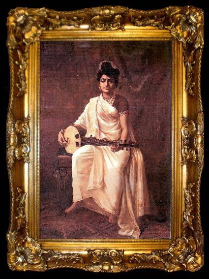 framed  Raja Ravi Varma Malabar Lady, ta009-2