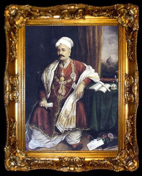 framed  Raja Ravi Varma Sir T. Madhava Rao, ta009-2