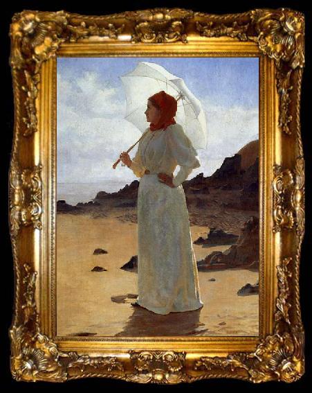framed  Rene Schutzenberger La Femme en blanc, ta009-2