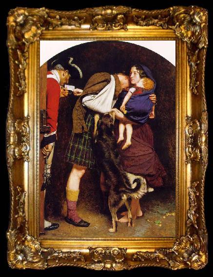 framed  Sir John Everett Millais Order of Release, ta009-2