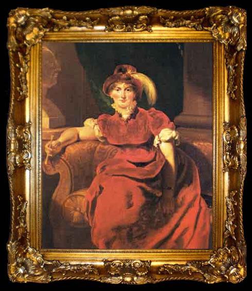 framed  Sir Thomas Lawrence Portrait of Caroline of Brunswick, ta009-2
