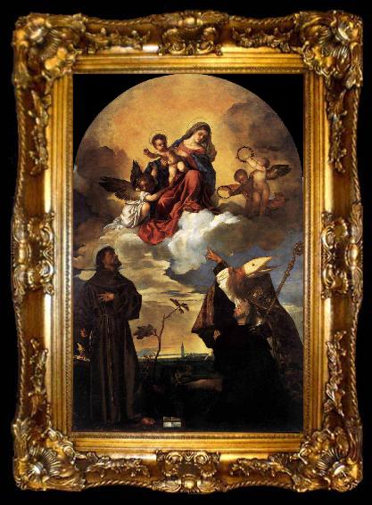 framed  Titian Gozzi Altarpiece, ta009-2