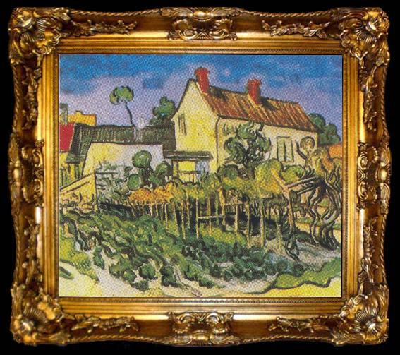 framed  Vincent Van Gogh Das Haus von Pere Eloi, ta009-2