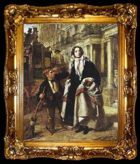 framed  William Powell Frith The Crossing Sweeper, ta009-2