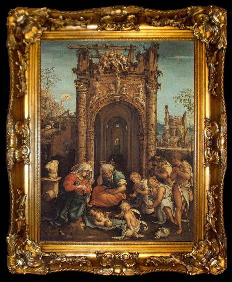framed  ASPERTINI, Amico The Adoration of the Shepherds, ta009-2