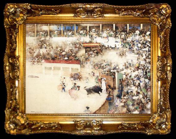 framed  Arthur Melville,ARSA,RSW,RWS The Little Bullfight: