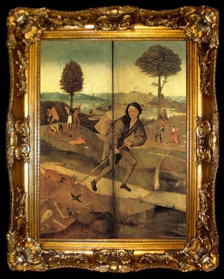 framed  BOSCH, Hieronymus The Hay Wain(exeterior wings,closed), ta009-2