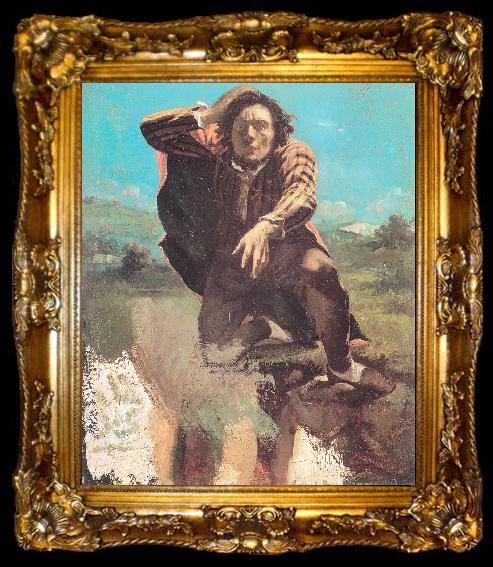 framed  Courbet, Gustave The Desperate Man, ta009-2