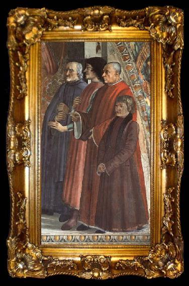 framed  Domenicho Ghirlandaio Details of Bestatigung der Ordensregel der Franziskaner, ta009-2
