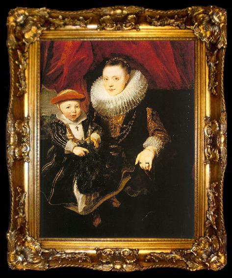 framed  Dyck, Anthony van Young Woman with a Child, ta009-2