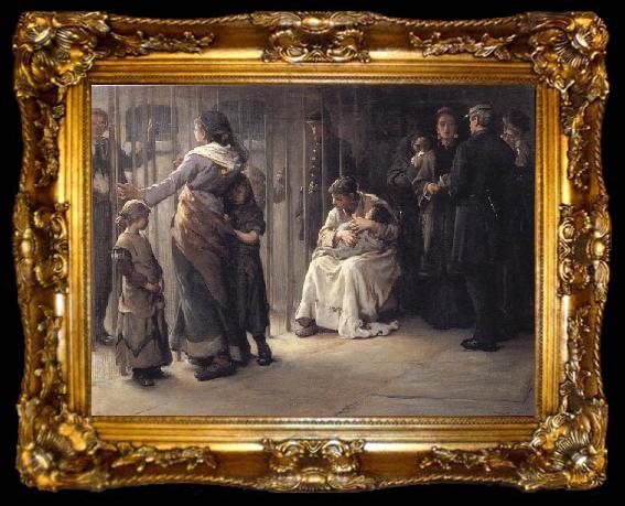framed  Frank Holl Newgate-Committed for trial, ta009-2