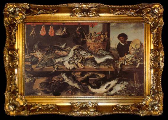 framed  Frans Snyders Fish Stall, ta009-2