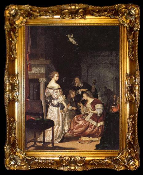 framed  Frans van Mieris The Painter with His Family, ta009-2