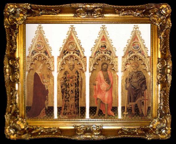 framed  Gentile da Fabriano SS.Mary Magdalen,Nicholas,john the Baptist and George, ta009-2