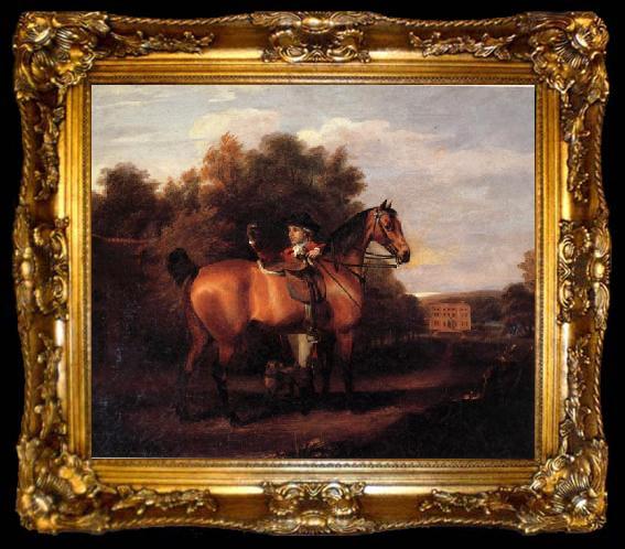 framed  Henry Walton A Gentleman,Said to Be mr Richard Bendyshe with his Favorite Hunter in a Landscape, ta009-2