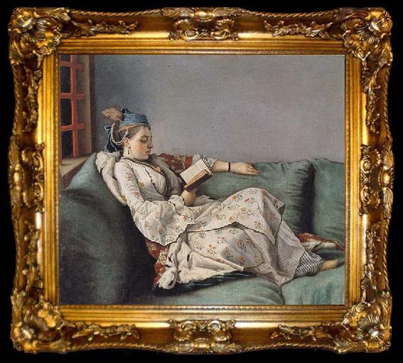 framed  Jean-Etienne Liotard Morie-Adelaide of France Dressed in Turkish Costume, ta009-2