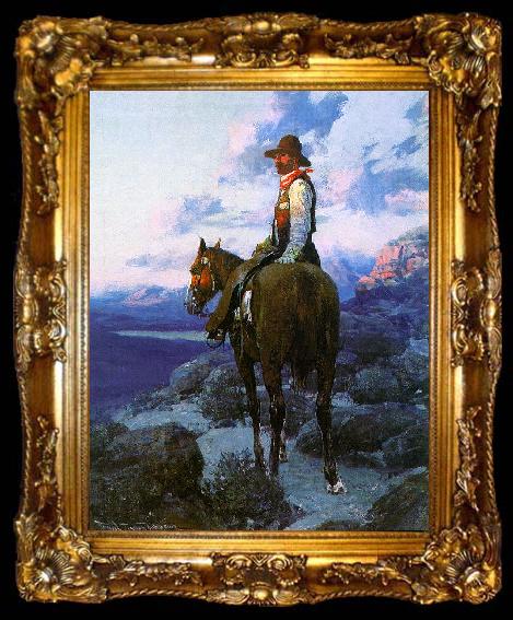 framed  Johnson, Frank Tenney The Rustler, ta009-2