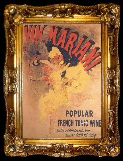 framed  Jules Cheret Vin Mariani Popular French Tonic Wine, ta009-2