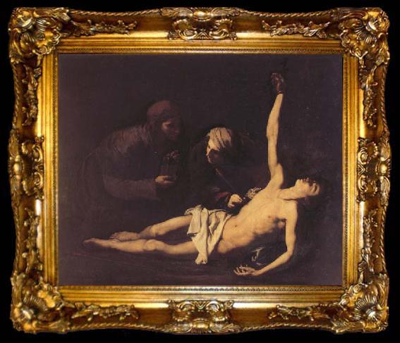 framed  Jusepe de Ribera St.Sebastian.St.Irene,and St.Lucila, ta009-2