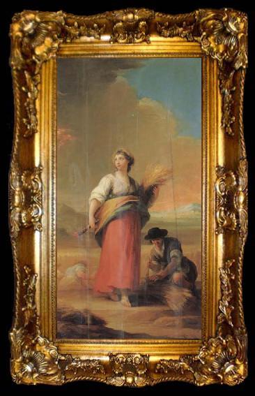 framed  Maella, Mariano Salvador Allegory of Summer, ta009-2