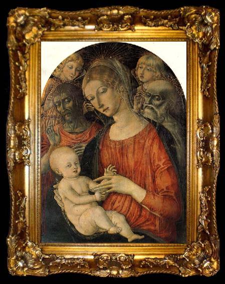 framed  Matteo Di Giovanni Madonna and Child with Angles and Saints, ta009-2