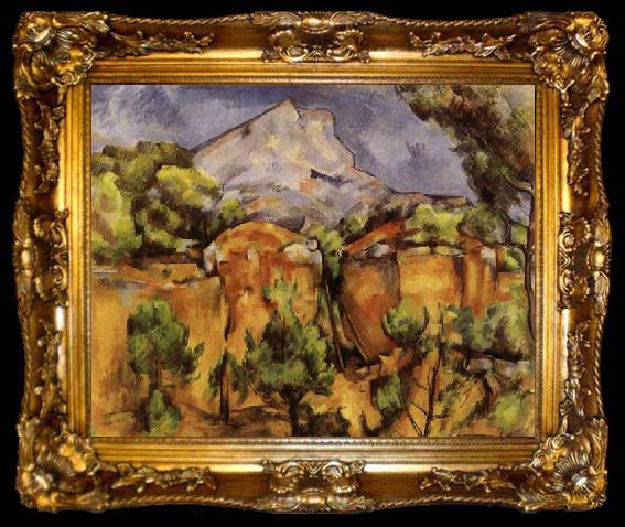 framed  Paul Cezanne Mont Sainte-Victoire Seen from Bibemus, ta009-2