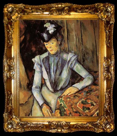 framed  Paul Cezanne Ld Dame en bleu, ta009-2