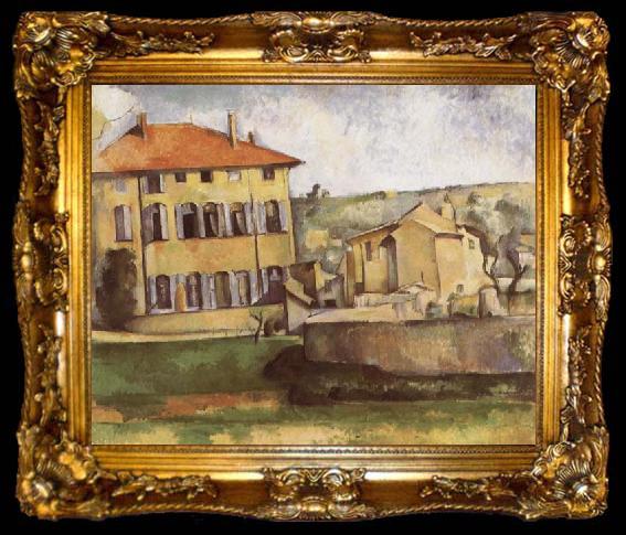 framed  Paul Cezanne Le jas de Bouffan et les communs, ta009-2