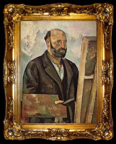 framed  Paul Cezanne Self-Portrait with Palette, ta009-2