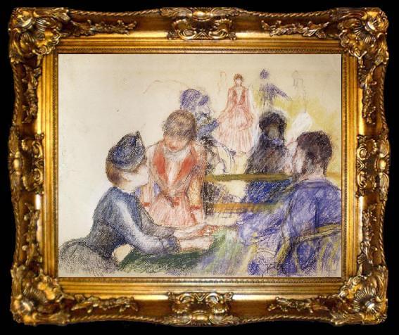 framed  Pierre Renoir At the Moulin de la Galette, ta009-2
